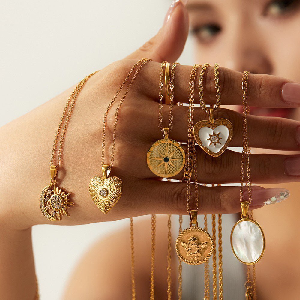 Titanium Steel Sweater Chain Necklace Light Luxury Niche Jewelry for Women High End Sense Stainless Steel European and American Autumn Winter Accessories