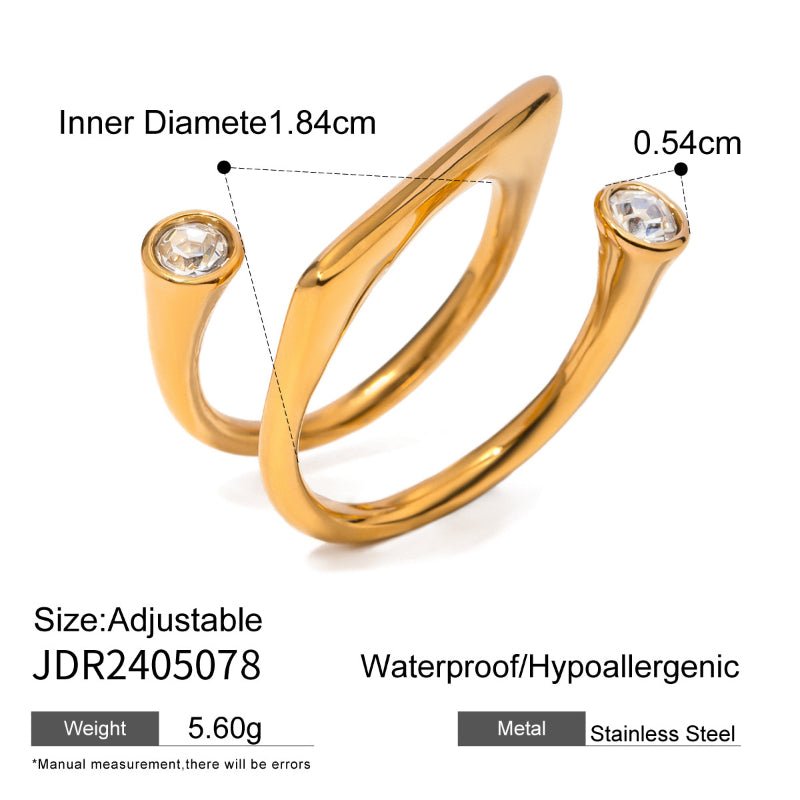 European American Light Luxury High Grade Rings For Women Non-Fading Titanium Steel Jewelry Minimalist Stainless Steel Cross Border Jewelry