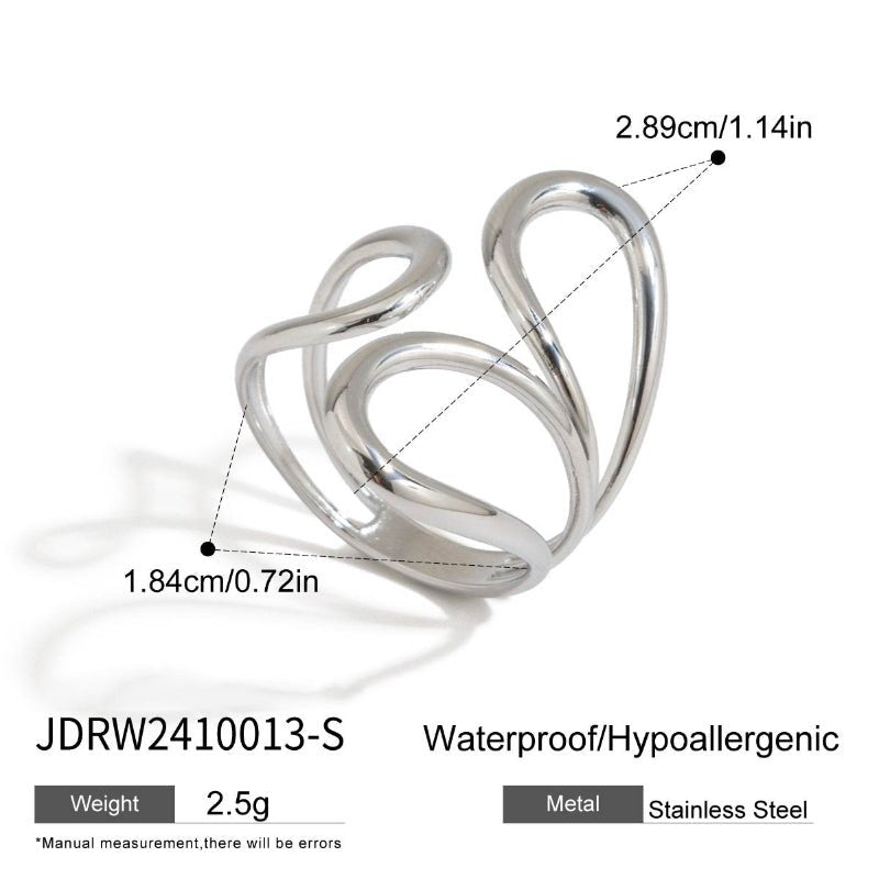 European American Ring Titanium Steel Non Fading Jewelry Light Luxury Premium Finger Ring Stainless Steel Jewelry Cross Border Rings