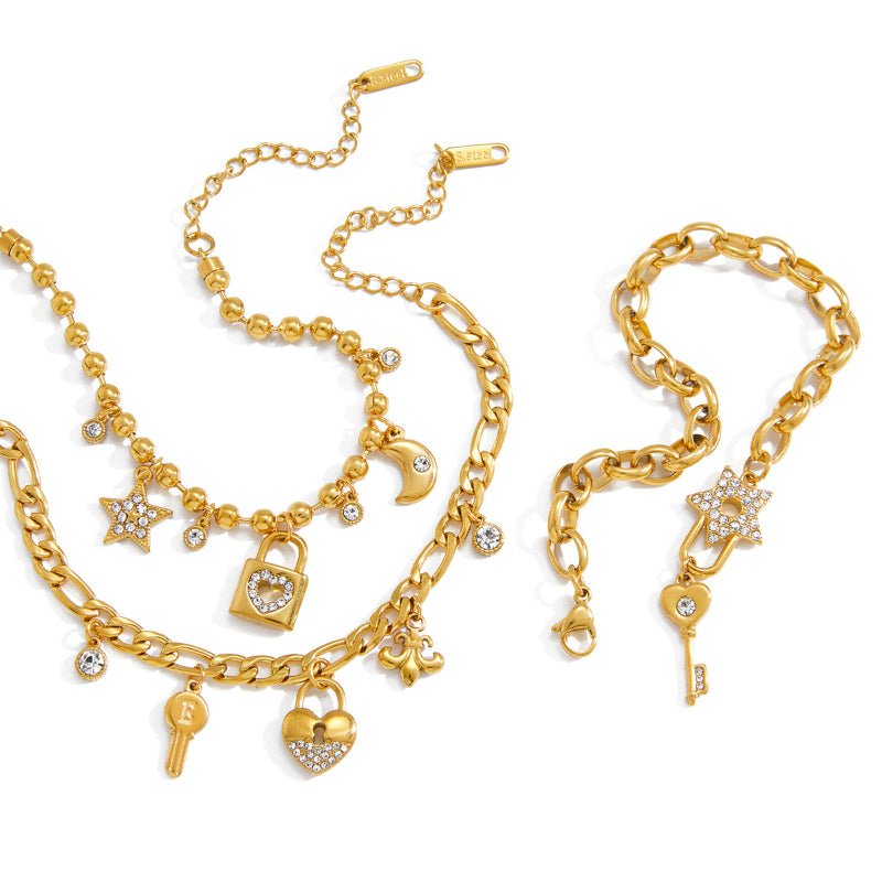 18K Plated Stainless Steel White Rhinestone Bracelet for Women Light Luxury High-End Bangle Tarnish-Free Titanium Steel Cross-Border Jewelry