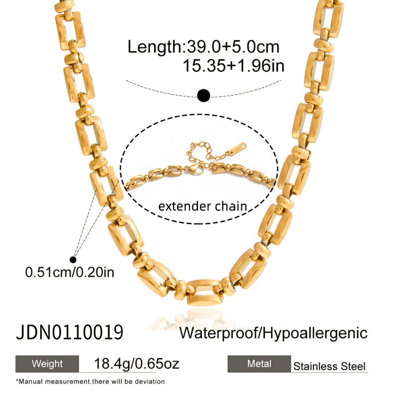 Rhinestone Titanium Steel Necklace Light Luxury Minority Clavicle Chain Non Fading Accessories For Women Stainless Steel European and American Cross Border Jewelry