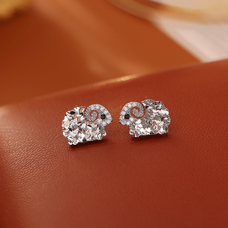 Sparkling Crushed Ice Zodiac  Premium Fashion Exquisite Festive New Chinese Style Ear Jewelry For Birth Year