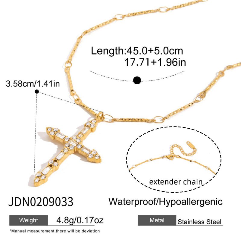 Titanium Steel Freshwater Pearl Necklace For Women Light Luxury Premium Hollow Clavicle Chain Stainless Steel Jewelry Cross Border