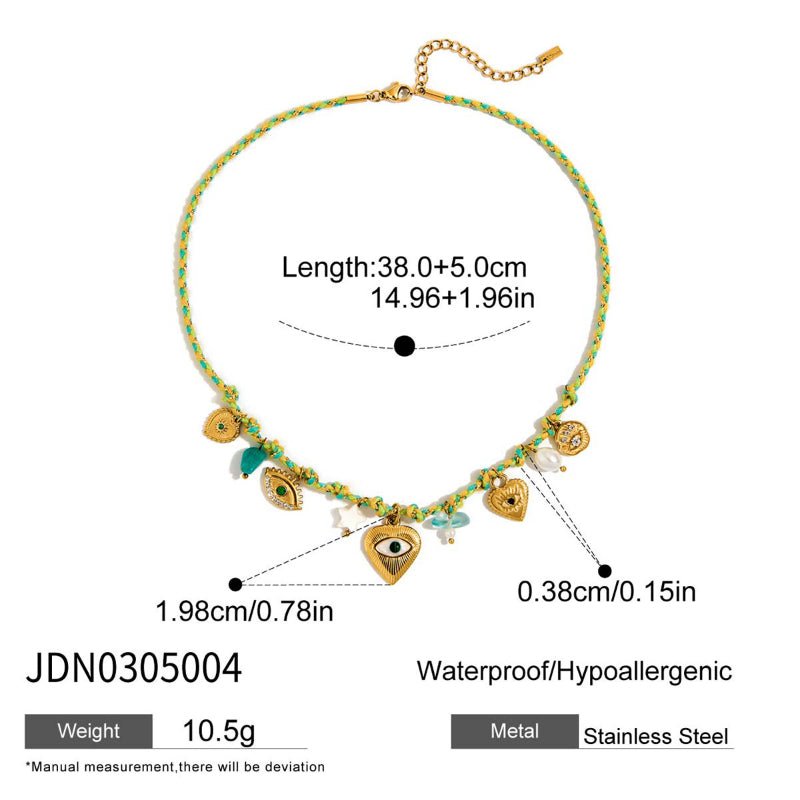 European American Stainless Steel Love Stackable Necklace Light Luxury Premium Clavicle Chain No Fade Titanium Steel Jewelry Cross Border