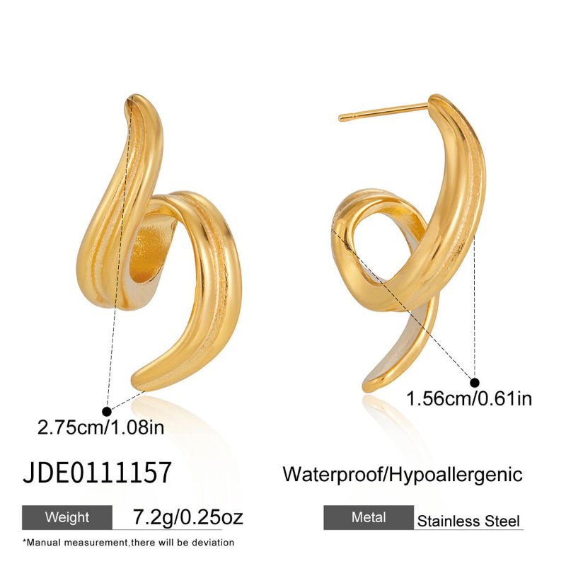 European American Stainless Steel Zircon Stud Earrings Minimalist High Grade Light Luxury Earrings Ear Cuffs Titanium Steel Cross Border Jewelry For Women