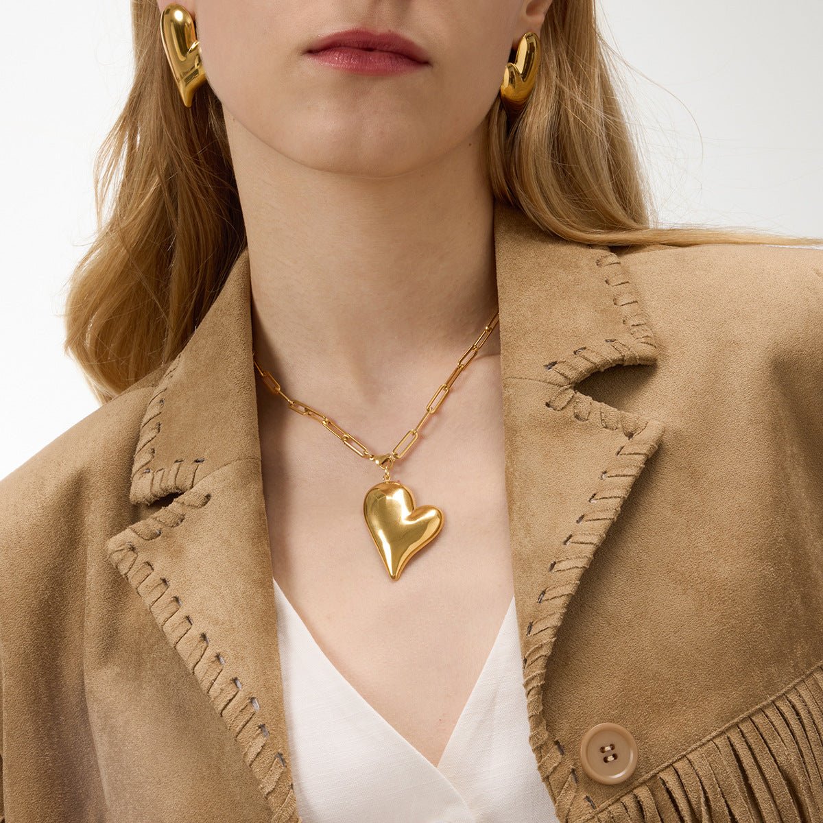 European and American Cross Border Jewelry Titanium Steel Pearl Necklace Accessories for Women Sweater Chain Autumn Winter Stainless Steel Ornaments