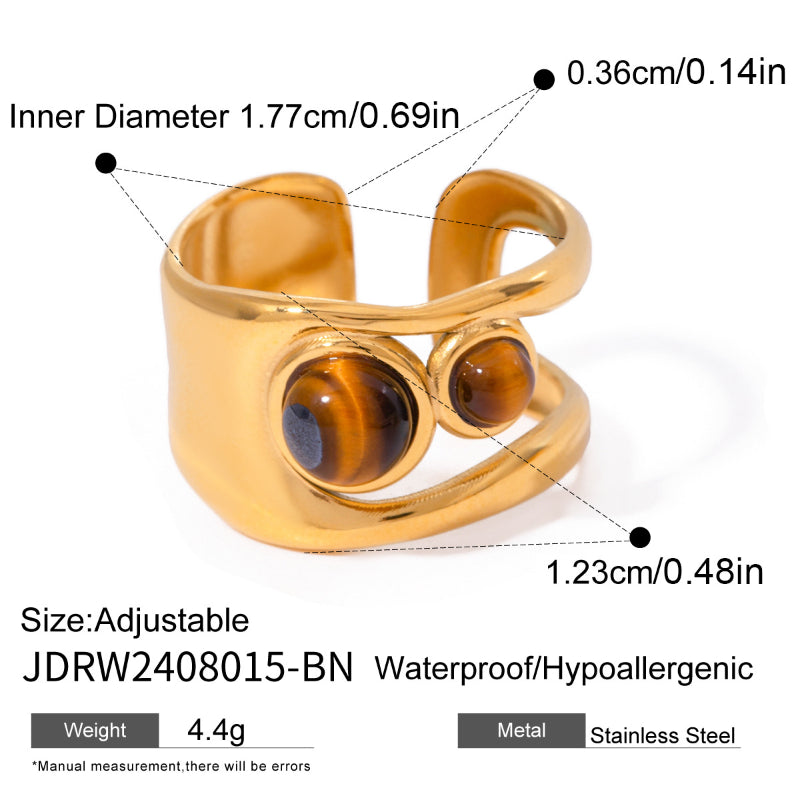 Geometric Ring Titanium Steel Non-Fading Jewelry Light Luxury High Grade Finger Ring Cross-border Hot Sale Stainless Steel Jewelry For Women