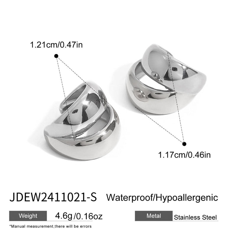 European American Stainless Steel Tassel Earrings Light Luxury High Grade Titanium Steel Stud Earrings Non-Fading Cross Border Jewelry For Women