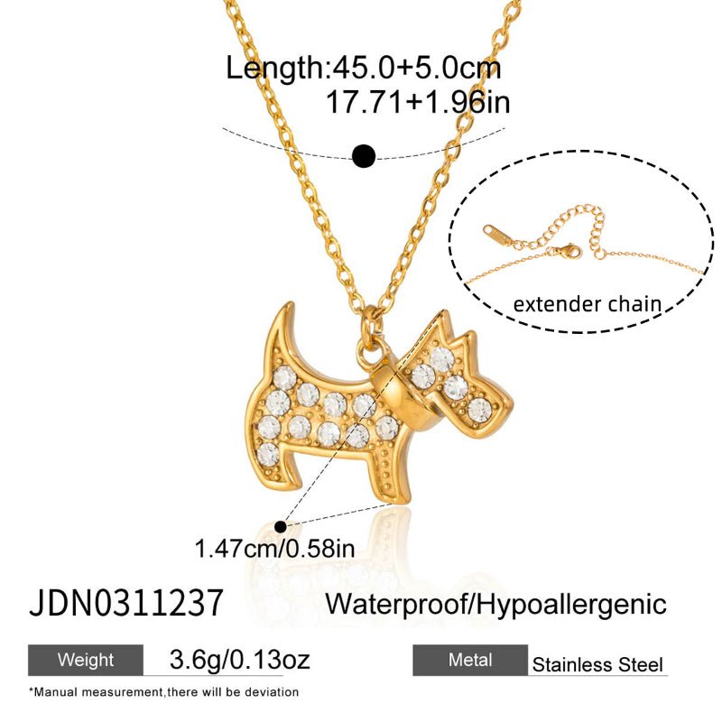 Cross Border Pet Inspired Jewelry For Women Titanium Steel Cat Dog Necklace Light Luxury Minimalist Design High Grade Non Fading Clavicle Chain