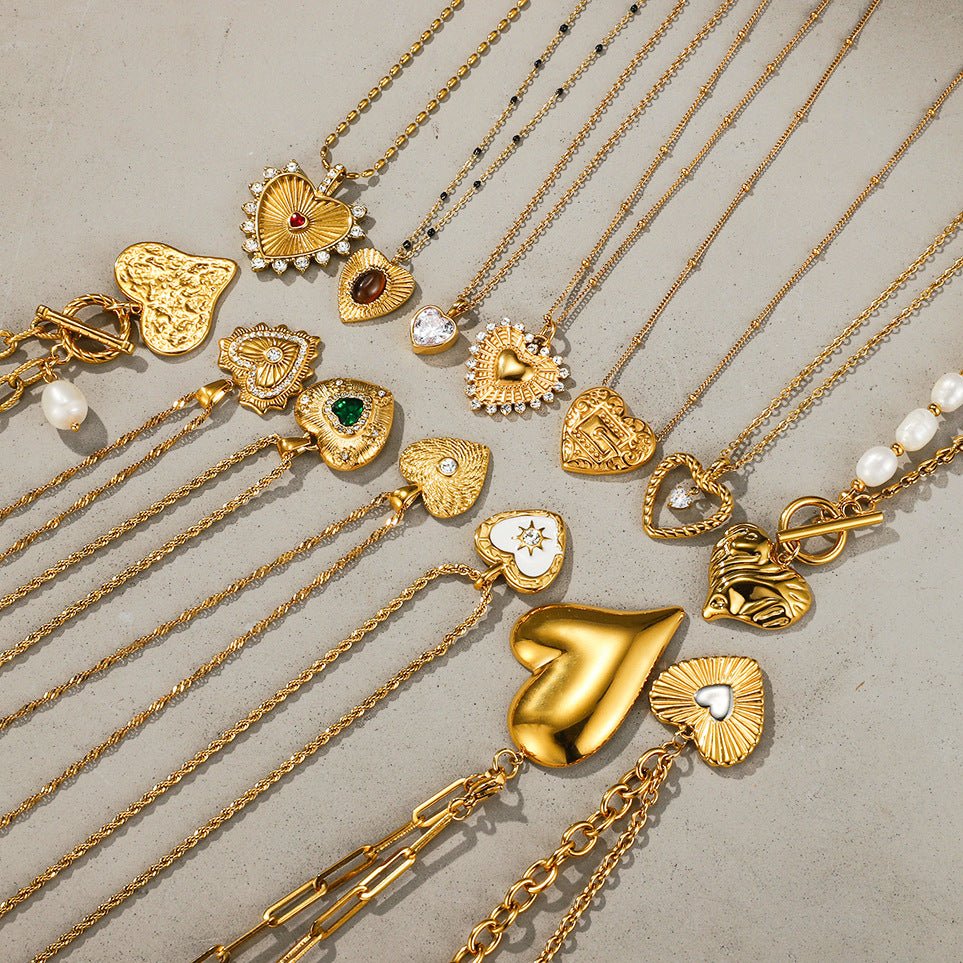 European and American Cross Border Jewelry Titanium Steel Pearl Necklace Accessories for Women Sweater Chain Autumn Winter Stainless Steel Ornaments