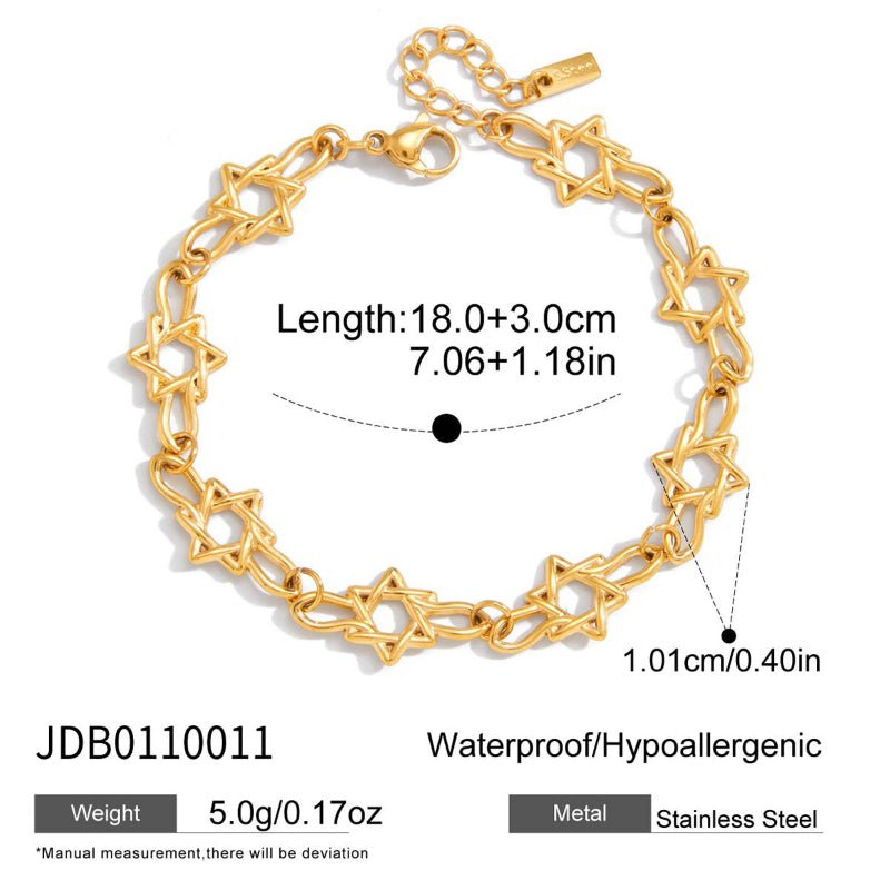 European American Stainless Steel Zircon Tennis Bracelet Light Luxury High Grade INS Korean Style Bracelet Titanium Steel Cross Border Jewelry