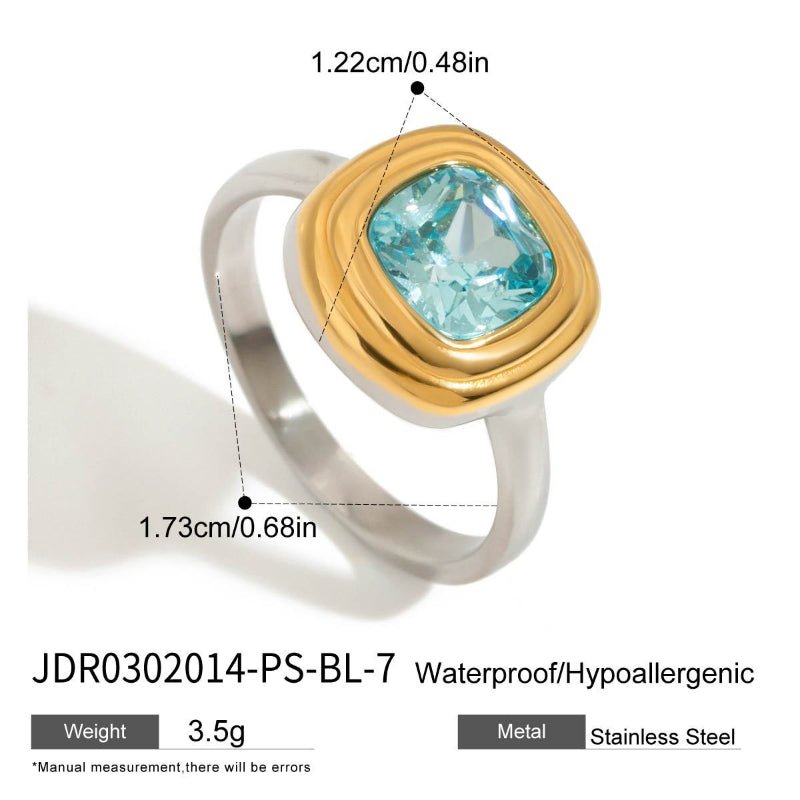 European American Titanium Steel Gold Ball Pearl Necklace Light Luxury Premium Jewelry Stainless Steel Natural Stone Ring Cross Border