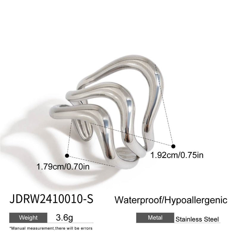 European American Ring Titanium Steel Non Fading Jewelry Light Luxury Premium Finger Ring Stainless Steel Jewelry Cross Border Rings