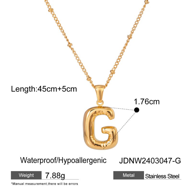 European and American Style Stainless Steel Letter Necklace High Sense INS Pendant Necklace Cross Border Titanium Steel Jewelry Clavicle Chain