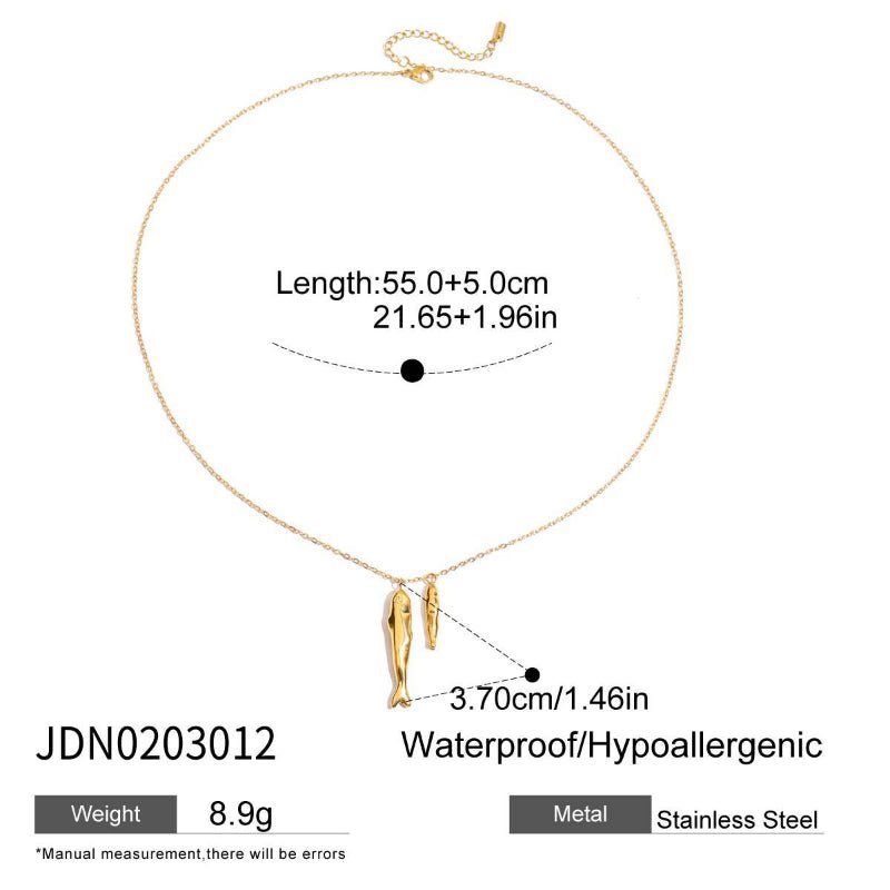 European American Titanium Steel Zircon Necklace Light Luxury Niche Jewelry For Women Non Fading Stainless Steel Earrings Cross Border Earrings