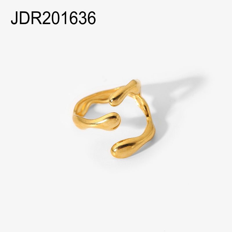 Irregular Geometric Line Ring Women INS Personalized Hip Hop Open Adjustable Ring Internet Celebrity Couple Ring