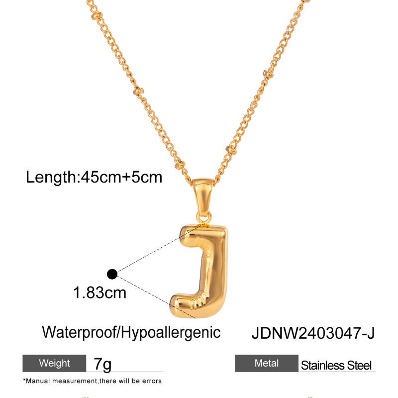 European and American Style Stainless Steel Letter Necklace High Sense INS Pendant Necklace Cross Border Titanium Steel Jewelry Clavicle Chain