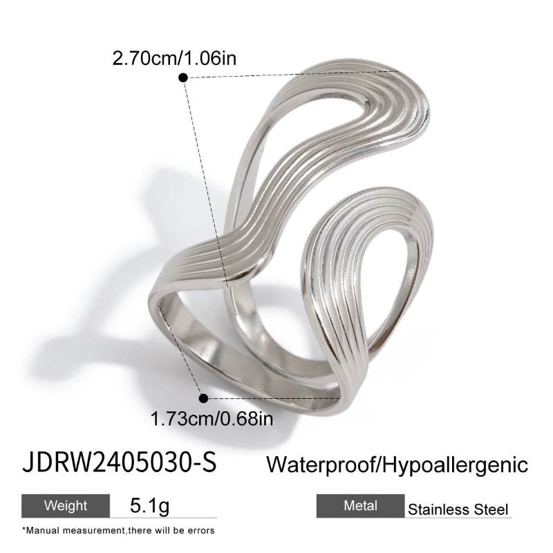 European American Ring Titanium Steel Non Fading Jewelry Light Luxury Premium Finger Ring Stainless Steel Jewelry Cross Border Rings