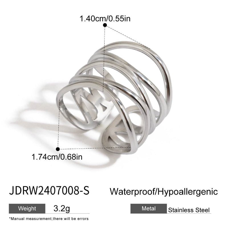 European American Ring Titanium Steel Non Fading Jewelry Light Luxury Premium Finger Ring Stainless Steel Jewelry Cross Border Rings