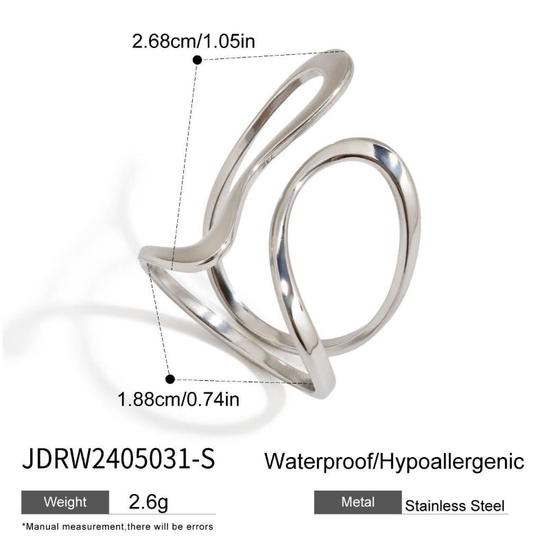 European American Ring Titanium Steel Non Fading Jewelry Light Luxury Premium Finger Ring Stainless Steel Jewelry Cross Border Rings