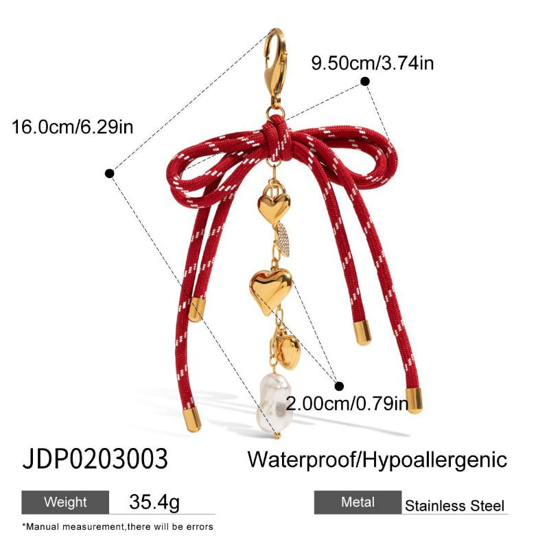 European American Stainless Steel Bag Hanging Accessories Pearl DIY Jewelry Premium Titanium Steel Jewelry Cross Border Hot Sale