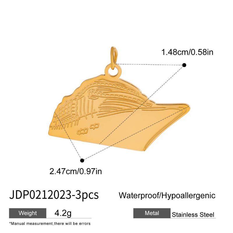 European Cross Border Titanium Steel Bracelet DIY Accessories Stainless Steel Necklace Pendant Charms Jewelry Making Supplies