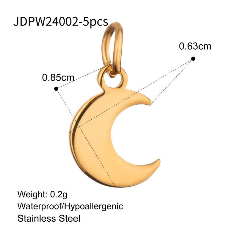 European American Cross Border Stainless Steel DIY Necklace Pendant Four Leaf Clover Star Jewelry Accessories Titanium Steel Color Retention Pendant