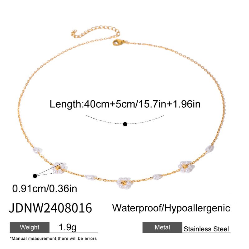 European American Titanium Steel Necklace Boho Style High-End Clavicle Chain Vacation Cross-Border Stainless Steel Jewelry for Women