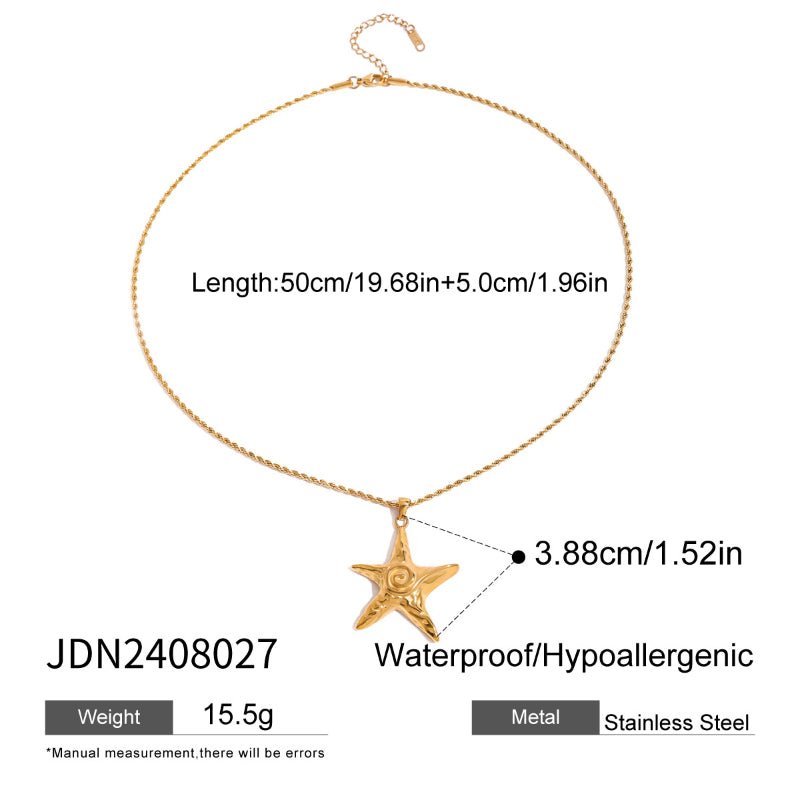 European American Titanium Steel Shell Pearl Necklace Light Luxury High-End Ocean Jewelry Cross-Border Stainless Steel Accessories for Women