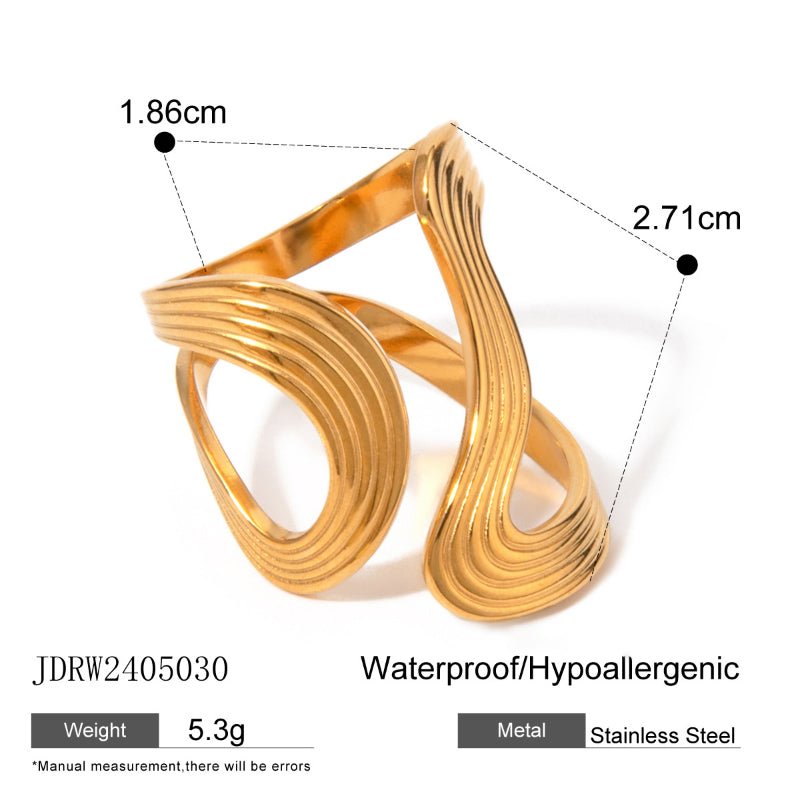 European American Titanium Steel Rings for Women Dainty Unique Design Stainless Steel Band Tarnish-Free Cross-Border Finger Jewelry