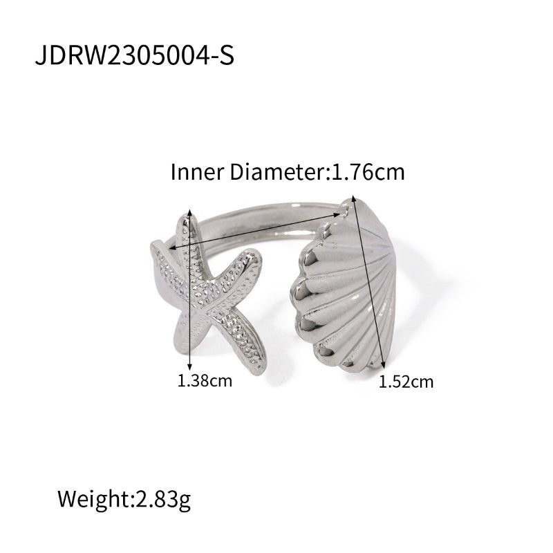 European American Titanium Steel Rings for Women Dainty Unique Design Stainless Steel Band Tarnish-Free Cross-Border Finger Jewelry