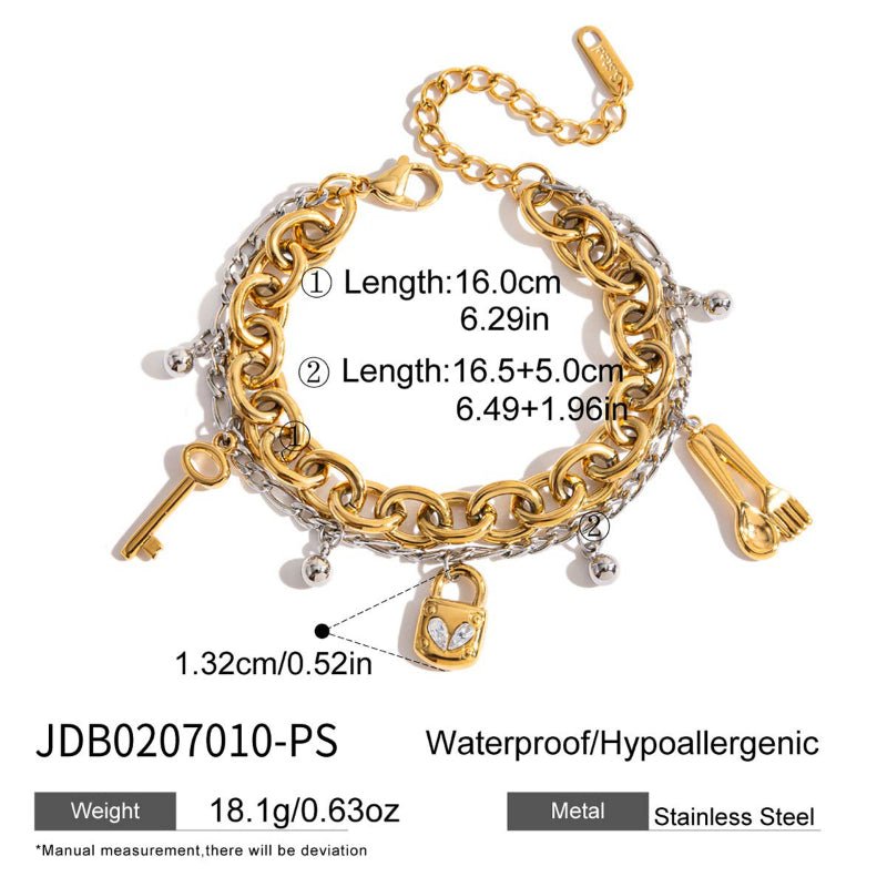 European and American stainless steel zircon bracelet light luxury high appearance level titanium steel non-fading jewelry