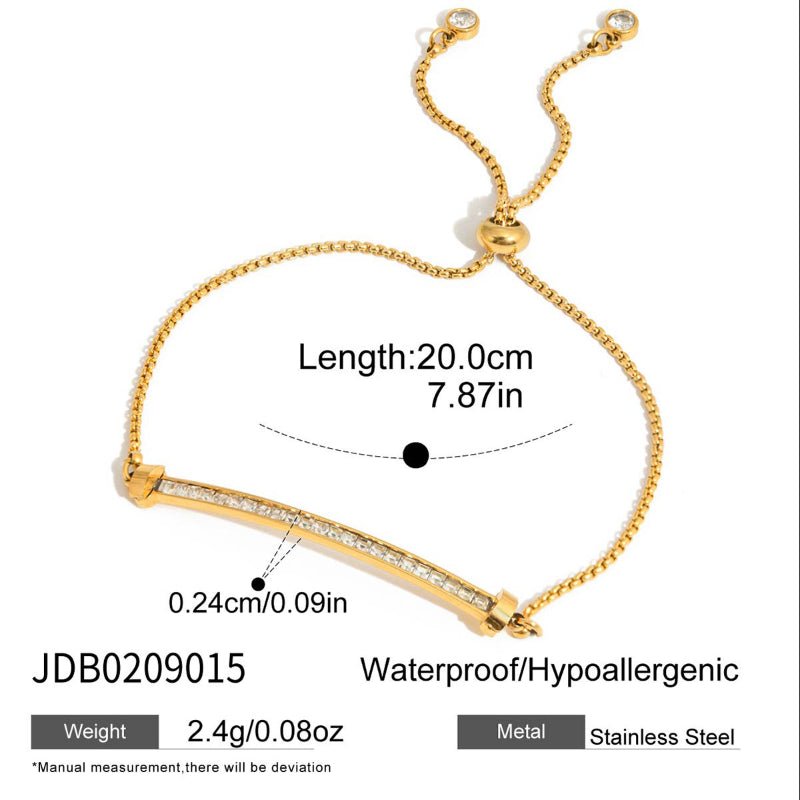 European Stainless Steel Square Sugar Bracelet Light Luxury High Grade Love Heart Jewelry Titanium Steel Cross Border Valentine's Day Jewelry