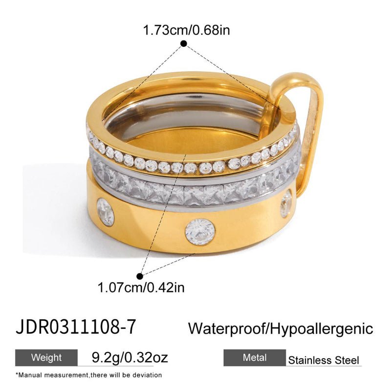 Stainless Steel Sparkling Zircon Bracelet INS Korean Style Women High Grade Non Fading Bangle Titanium Steel Cross Border Jewelry