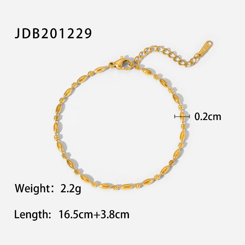 Letter Fruit Stainless Steel Pearl Bracelet Light Luxury High-End Tarnish-Free Titanium Steel Stackable Hand Jewelry Cross-Border for Women