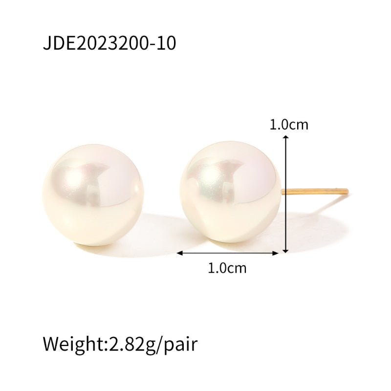 Gold Vintage Brushed Ball Stud Earrings Dainty Design High-End Pearl Earrings 2023 Trending Hot Style for Women