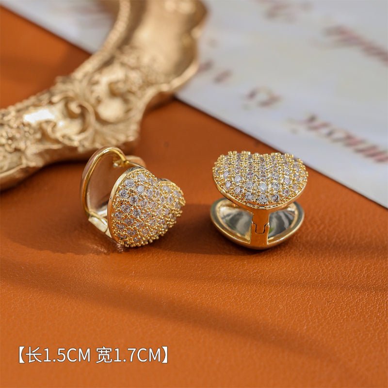Source Factory Professional Designer Support OEM ODM Custom Copper Plated Real Gold Fashion Zircon Earrings