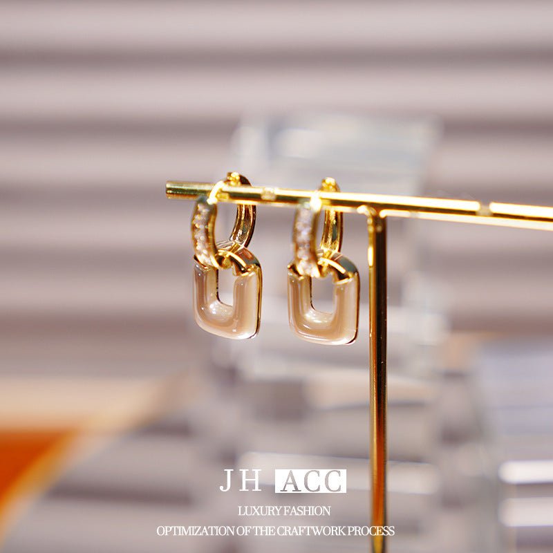 S925 Silver Needle French Retro 2 Wear Ways Pearl Earrings Real Gold Plated Copper Stud Earrings Temperament Versatile Jewelry