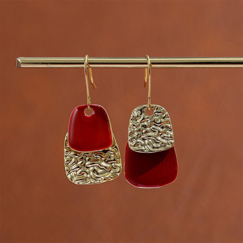 Hong Kong Style Luxury Gold Earrings Fashion Temperament Ear Hook Cold Style Elegant Versatile Earrings