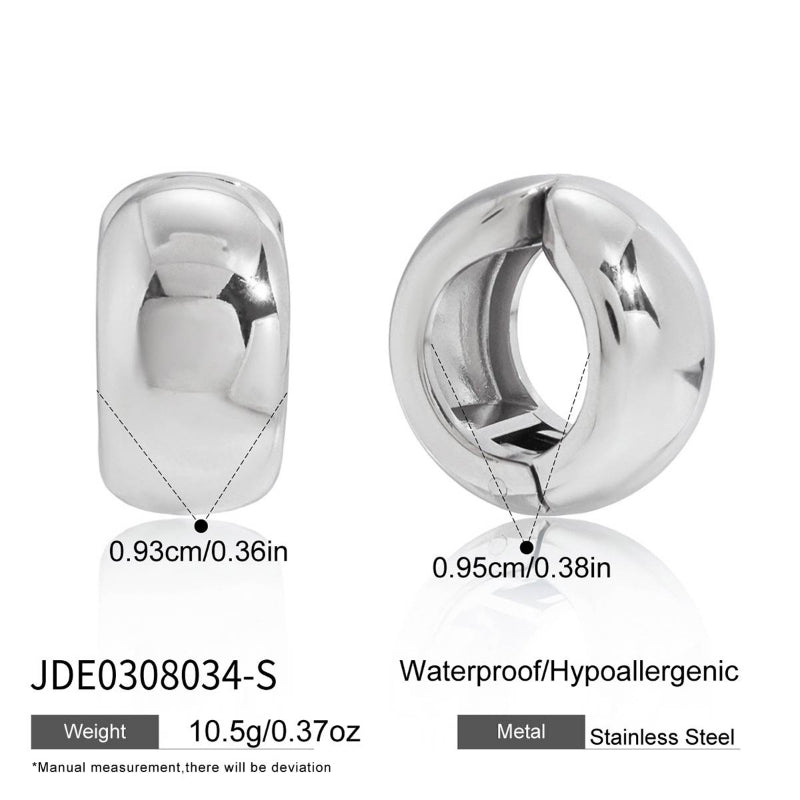 European American Stainless Steel Pearl Earrings Light Luxury Premium Temperament Ear Jewelry Autumn Winter Ear Buckles Titanium Steel Cross Border Jewelry