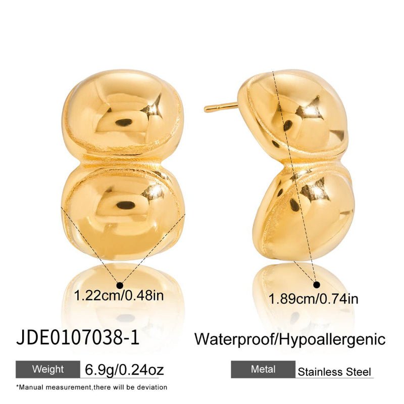 Titanium Steel Faux Pearl Stud Earrings Niche Premium Earrings Non Fading Stainless Steel Jewelry Light Luxury Cross Border