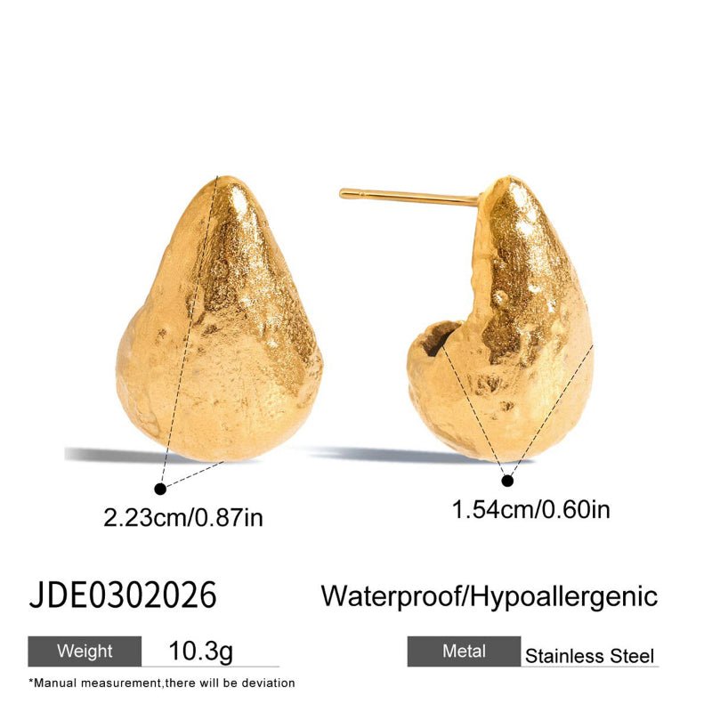 European American Stainless Steel Zircon Tassel Hoop Earrings Exaggerated High Grade Studs Ear Cuffs Titanium Steel Cross Border Jewelry