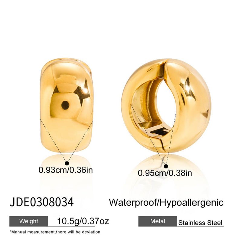 Stainless Steel Spring Ear Clips No Piercing Ear Cuffs Earrings Light Luxury High Grade Titanium Steel Cross Border Jewelry