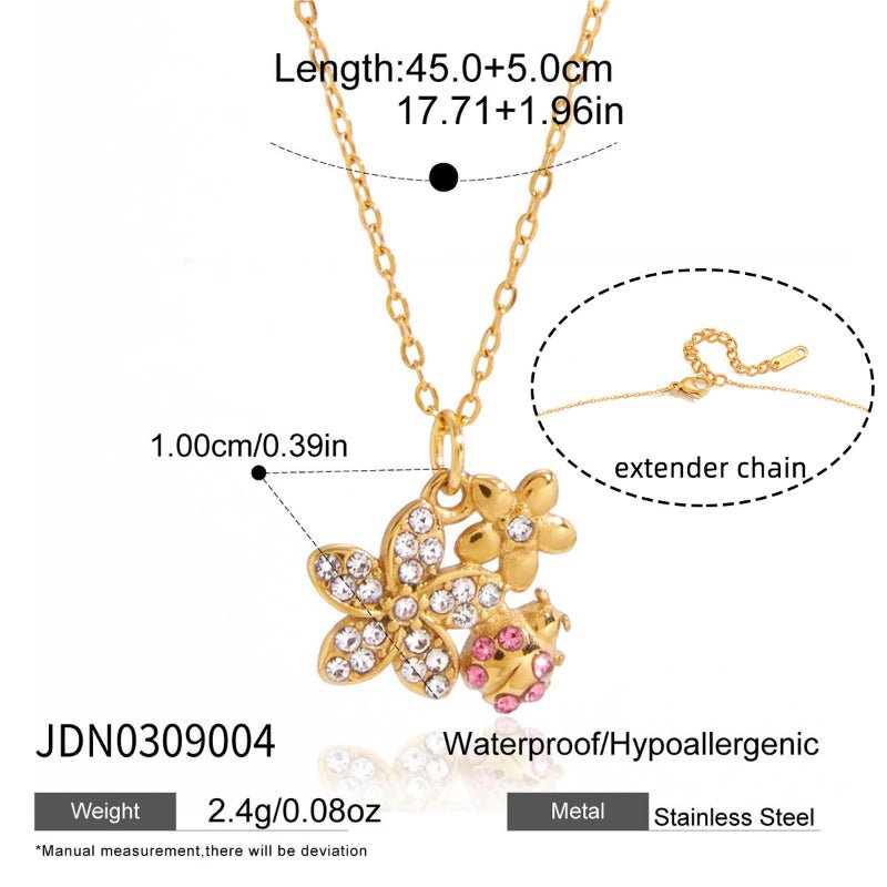 Cross-border Necklace Titanium Steel Non-Fading Sweater Chain Light Luxury High-Grade Accessories for Women Autumn Winter Stainless Steel Jewelry