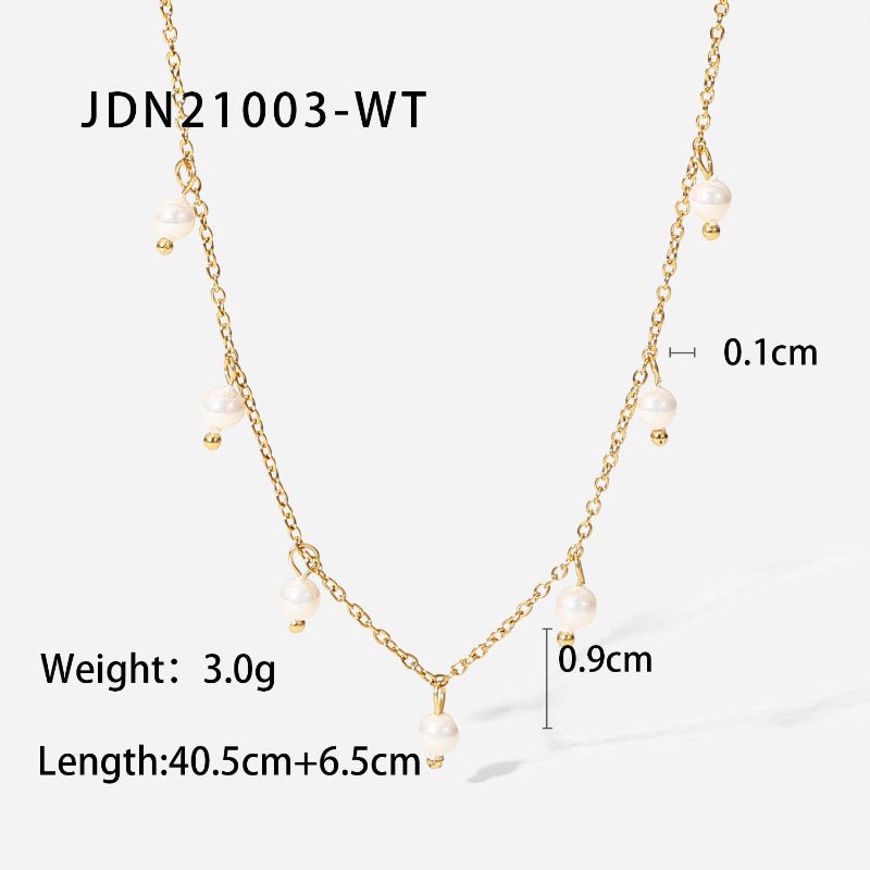 European American Titanium Steel Zircon Necklace Women's Light Luxury High-End Clavicle Chain Tarnish-Free Cross-Border Stainless Steel Neck Jewelry