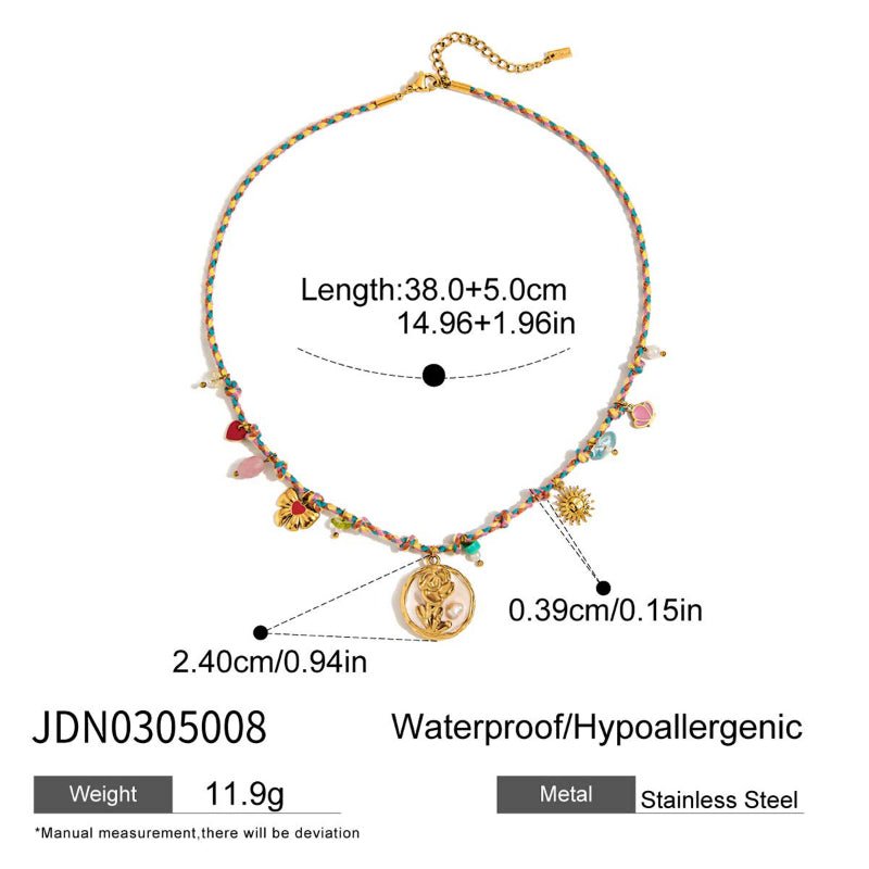 European American Stainless Steel Love Stackable Necklace Light Luxury Premium Clavicle Chain No Fade Titanium Steel Jewelry Cross Border