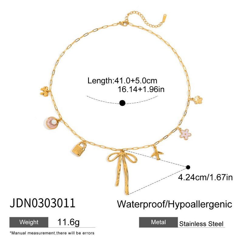 European American Stainless Steel Love Stackable Necklace Light Luxury Premium Clavicle Chain No Fade Titanium Steel Jewelry Cross Border