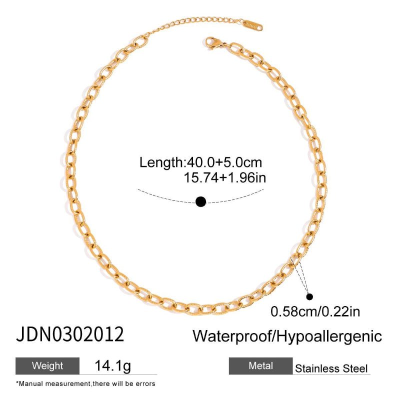 European American Stainless Steel Love Stackable Necklace Light Luxury Premium Clavicle Chain No Fade Titanium Steel Jewelry Cross Border