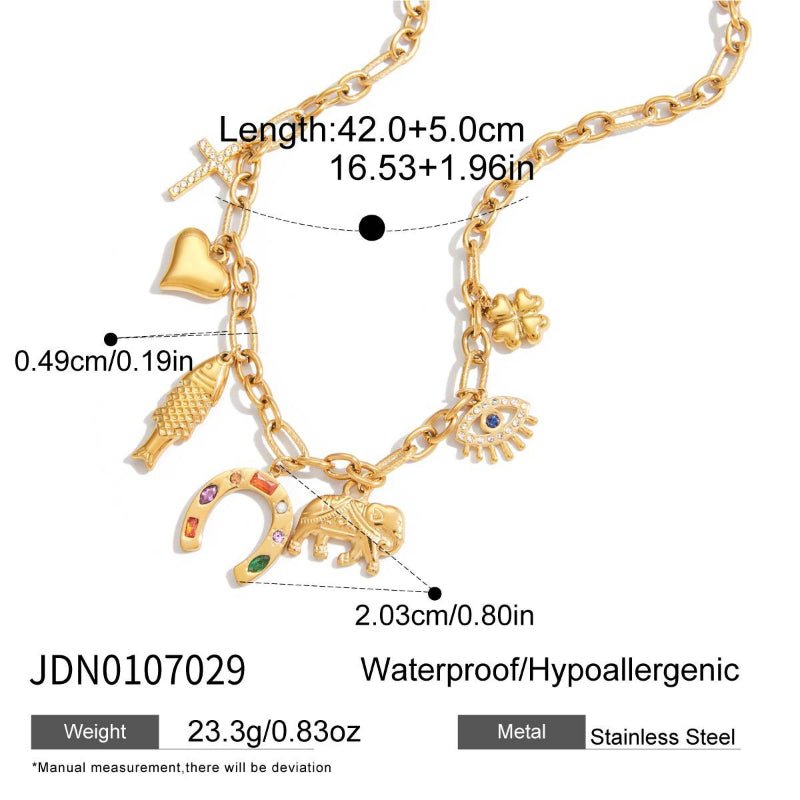 Titanium Steel DIY Pendant Necklace Light Luxury Premium Clavicle Chain No Fade Jewelry Stainless Steel Jewelry Cross Border