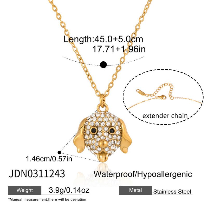 Cross Border Pet Inspired Jewelry For Women Titanium Steel Cat Dog Necklace Light Luxury Minimalist Design High Grade Non Fading Clavicle Chain